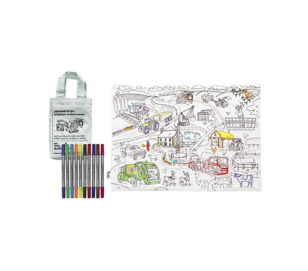 TOVAGLIETTA DA COLORARE RIUTILIZZABILE - VEICOLI