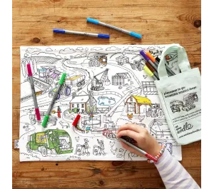 TOVAGLIETTA DA COLORARE RIUTILIZZABILE - VEICOLI