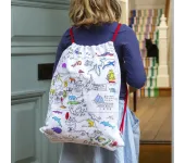 SACCA ZAINETTO DA COLORARE RIUTILIZZABILE - MONDO