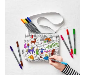 BORSA A TRACOLLA DA COLORARE RIUTILIZZABILE - FIABE