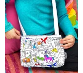 BORSA A TRACOLLA DA COLORARE RIUTILIZZABILE - FIABE