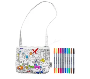 BORSA A TRACOLLA DA COLORARE RIUTILIZZABILE - FIABE