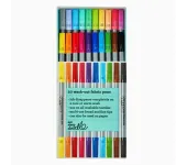 SET 20 PENNARELLI DOPPIA PUNTA LAVABILI PER TESSUTI E CARTA