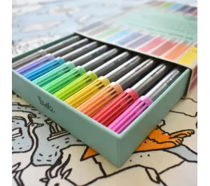 SET 20 PENNARELLI DOPPIA PUNTA LAVABILI PER TESSUTI E CARTA