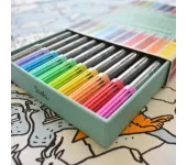 SET 20 PENNARELLI DOPPIA PUNTA LAVABILI PER TESSUTI E CARTA