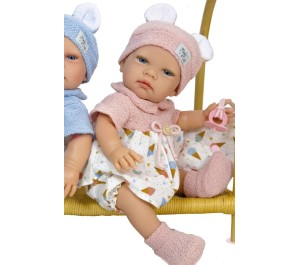 VESTITO PER BAMBOLA 45 CM - TUTINA GELATI ROSA