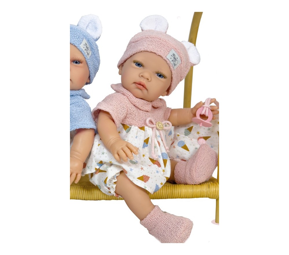 VESTITO PER BAMBOLA 45 CM - TUTINA GELATI ROSA