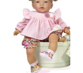 VESTITO PER BAMBOLA 45 CM - SET VESTITO E PANTALONCINI FIORI