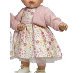VESTITO PER BAMBOLA 45 CM - VESTITO FIORI CON GOLFINO