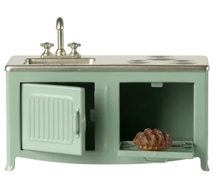 MICRO - CUCINA PER TOPINI IN METALLO MENTA