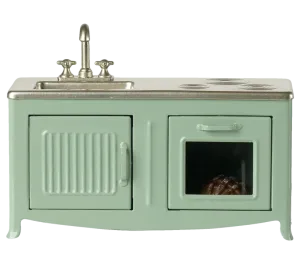 MICRO - CUCINA PER TOPINI IN METALLO MENTA