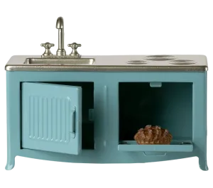 MICRO - CUCINA PER TOPINI IN METALLO BLU