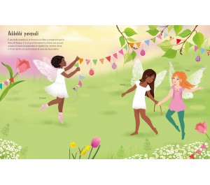 LIBRO CON ADESIVI - VESTO LE BAMBOLINE - LA FESTA DI PASQUA