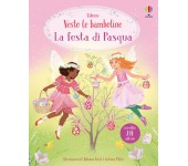 LIBRO CON ADESIVI - VESTO LE BAMBOLINE - LA FESTA DI PASQUA