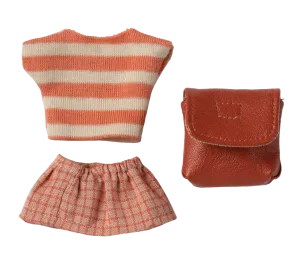 MICRO - TOPINI - VESTITI E ZAINETTO BIG SISTER CORALLO