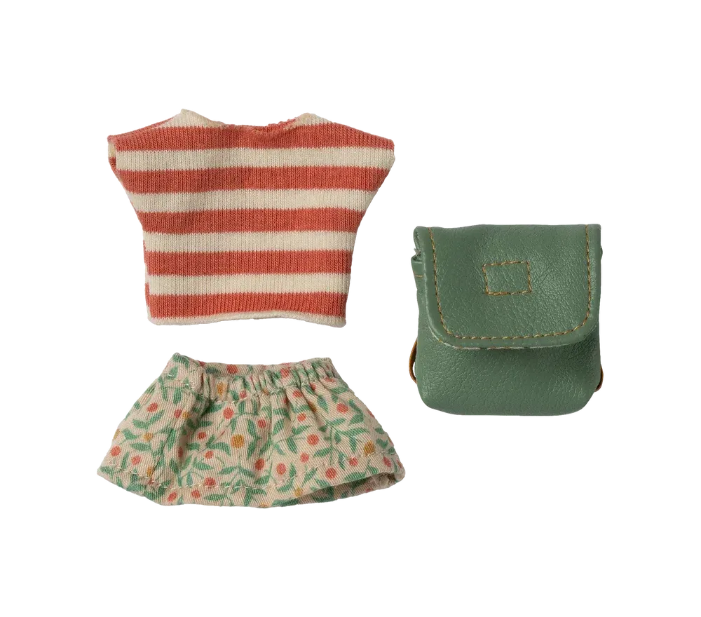 MICRO - TOPINI - VESTITI E ZAINETTO BIG SISTER VERDE