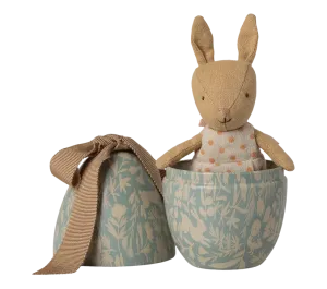 UOVO DI PASQUA IN METALLO CON CONIGLIETTO MICRO - BLU