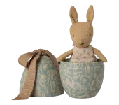 UOVO DI PASQUA IN METALLO CON CONIGLIETTO MICRO - BLU