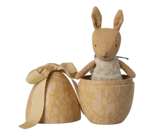 UOVO DI PASQUA IN METALLO CON CONIGLIETTO MICRO - GIALLO