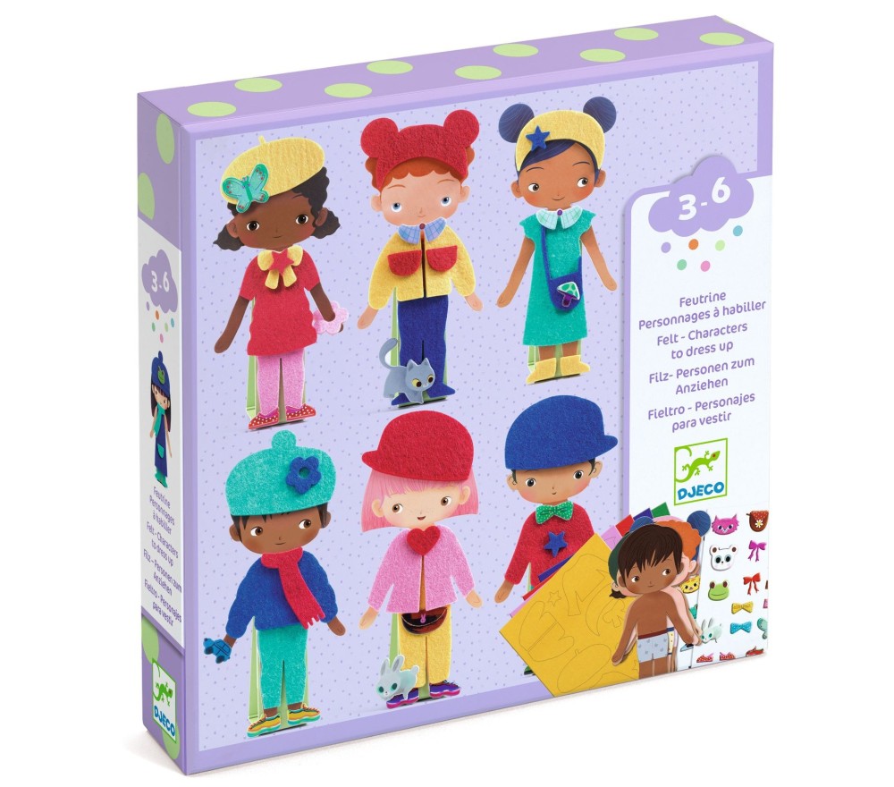 PERSONAGGI CON VESTITI ADESIVI IN FELTRO - SOFT DRESS-UP