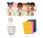 PERSONAGGI CON VESTITI ADESIVI IN FELTRO - SOFT DRESS-UP