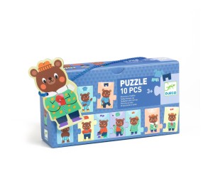 PUZZLE 10 PEZZI - ORSETTO SI VESTE