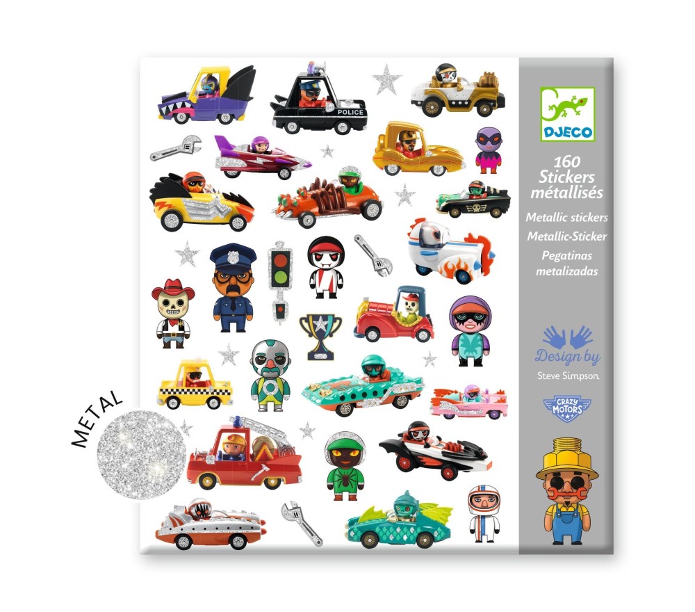 STICKERS IL MONDO DELLE CRAZY MOTORS