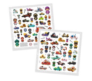 STICKERS IL MONDO DELLE CRAZY MOTORS