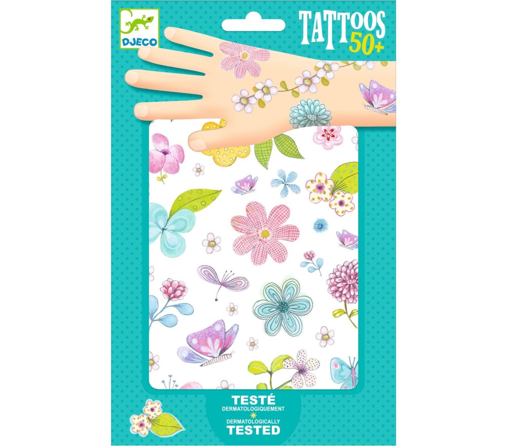 TATUAGGI PER BAMBINI - FIORI SCINTILLANTI