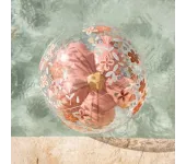 PALLA GONFIABILE CON FIORE TRIDIMENSIONALE - PINK FLOWERS