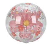PALLA GONFIABILE CON FIORE TRIDIMENSIONALE - PINK FLOWERS