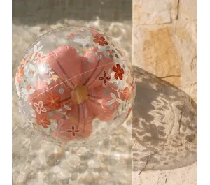 PALLA GONFIABILE CON FIORE TRIDIMENSIONALE - PINK FLOWERS