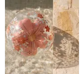PALLA GONFIABILE CON FIORE TRIDIMENSIONALE - PINK FLOWERS