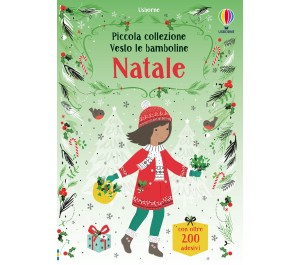 PICCOLO LIBRO CON ADESIVI - VESTO LE BAMBOLINE - NATALE