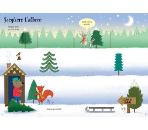 PICCOLO LIBRO CON ADESIVI - ALBERI DI NATALE