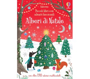PICCOLO LIBRO CON ADESIVI - ALBERI DI NATALE