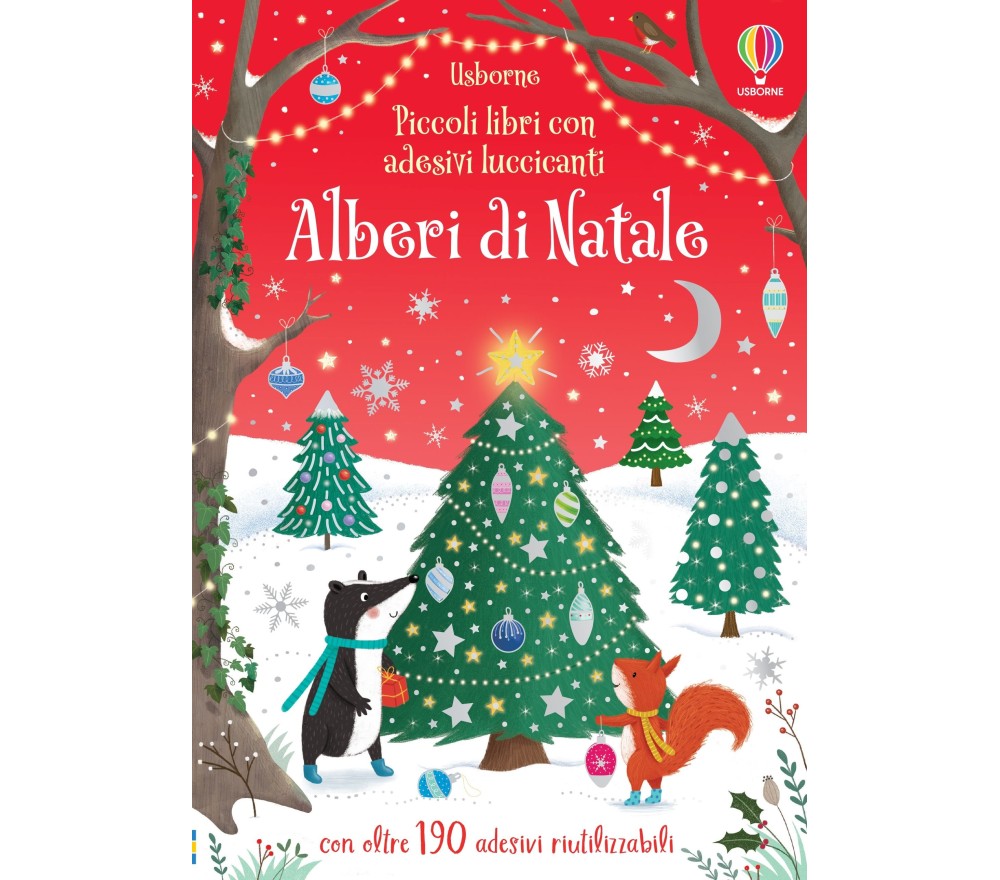 PICCOLO LIBRO CON ADESIVI - ALBERI DI NATALE