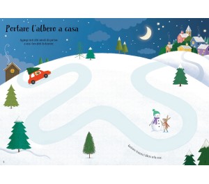 PICCOLO LIBRO CON ADESIVI - ALBERI DI NATALE