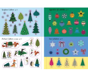 PICCOLO LIBRO CON ADESIVI - ALBERI DI NATALE