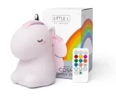 LUCE NOTTURNA CAMBIACOLORE IN SILICONE CON TELECOMANDO - COSMO L'UNICORNO ROSA