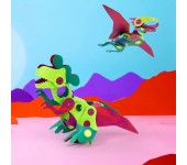 COSTRUZIONI MAGNETICHE CLIXO - DINOSAURI - 22 PEZZI