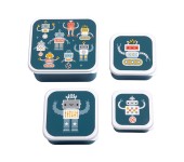SET 4 SCATOLE PORTAPRANZO E PORTAMERENDA - ROBOT