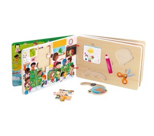 LIBRO GIOCO PUZZLE IN LEGNO - ATTIVITA'