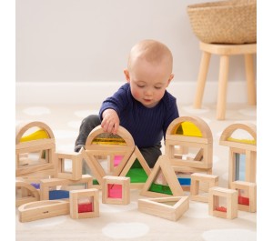 BLOCCHI IN LEGNO SENSORIALI TRASLUCIDI TICKIT