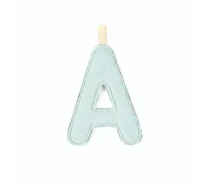LETTERA "A" IN STOFFA DA APPENDERE - FOSFORESCENTE BLU