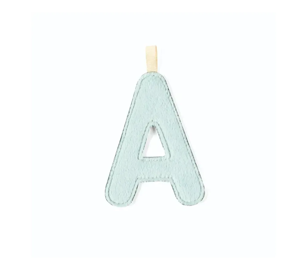 LETTERA "A" IN STOFFA DA APPENDERE - FOSFORESCENTE BLU