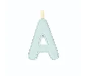 LETTERA "A" IN STOFFA DA APPENDERE - FOSFORESCENTE BLU