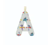 LETTERA "A" IN STOFFA DA APPENDERE - FOSFORESCENTE BLU