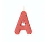LETTERA "A" IN STOFFA DA APPENDERE - FOSFORESCENTE ROSA