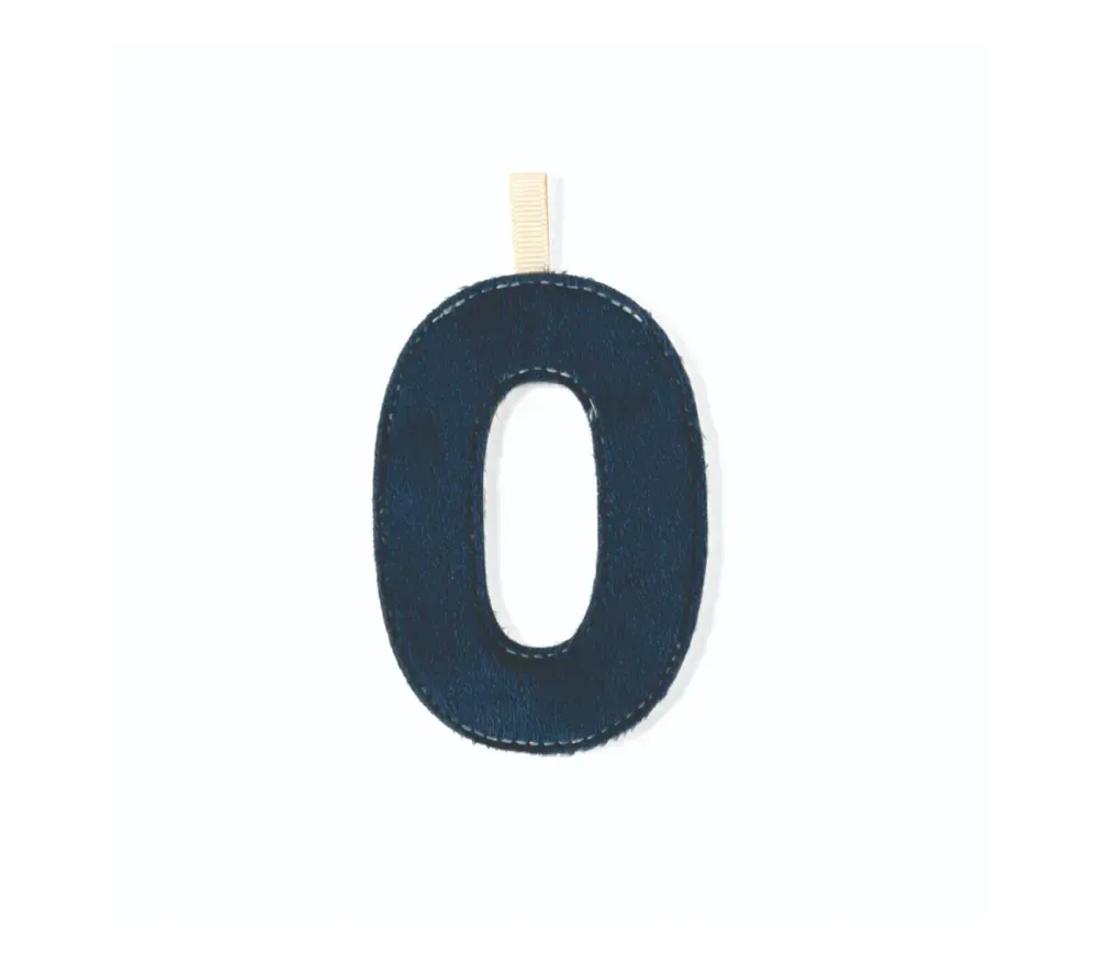 LETTERA "O" IN STOFFA DA APPENDERE - FOSFORESCENTE